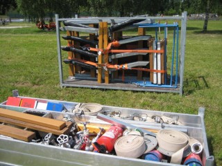 Die noch verpackten Bewerbsmaterialien