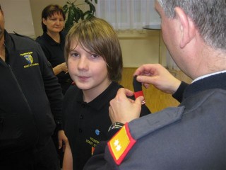 Die Überreichung der neuen Dienstgrade